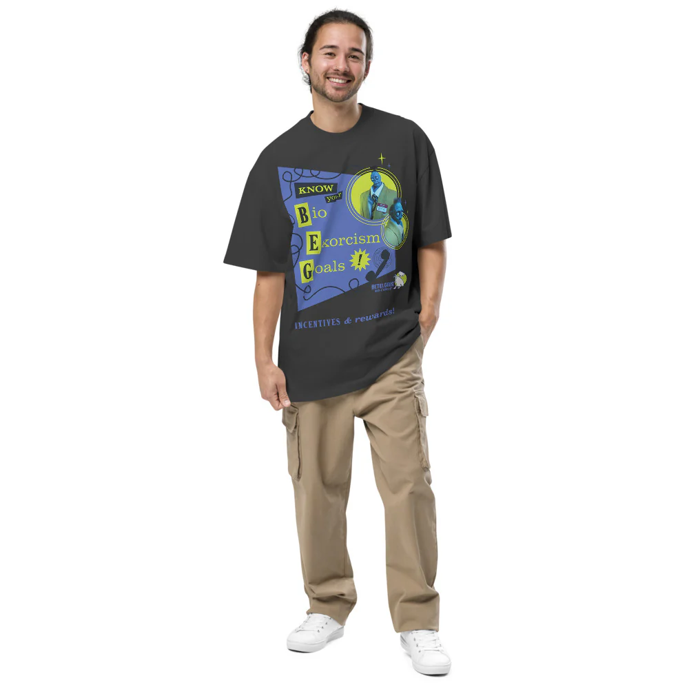 Beetlejuice Beetlejuice Bio Exorcism Goals Oversized Faded T-shirt - Image 3