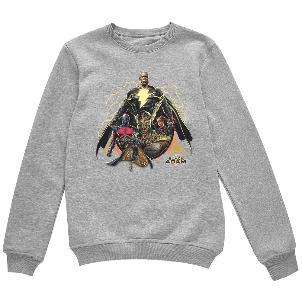 Black Adam & The Justice Lightening Society Adult Sweatshirt - Image 3