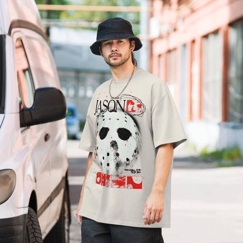 Friday the 13th Jason Oversized Faded T-Shirt - Image 5
