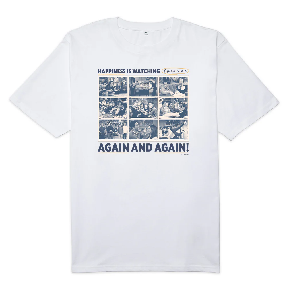 Friends Happiness is Watching Friends Again and Again Adults Short Sleeve T-Shirt - Image 2