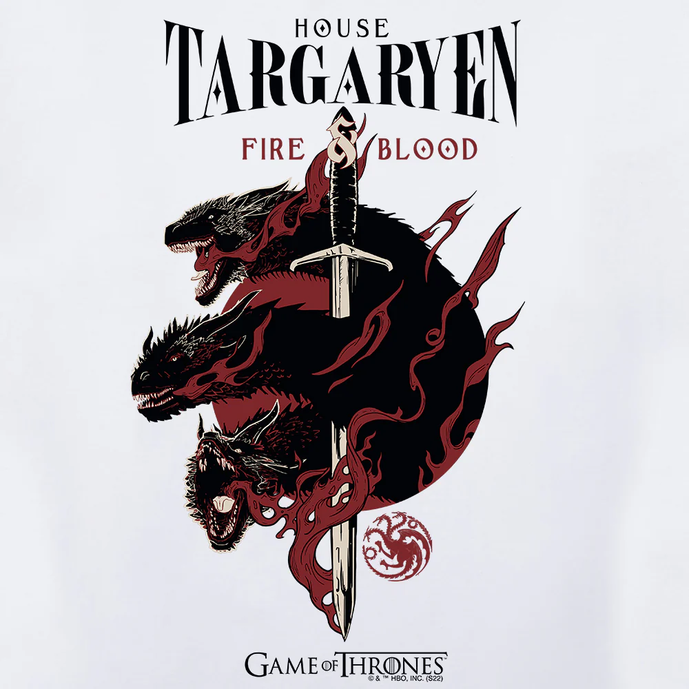 Game of Thrones House Targaryen Adult Short Sleeve T-Shirt - Image 3