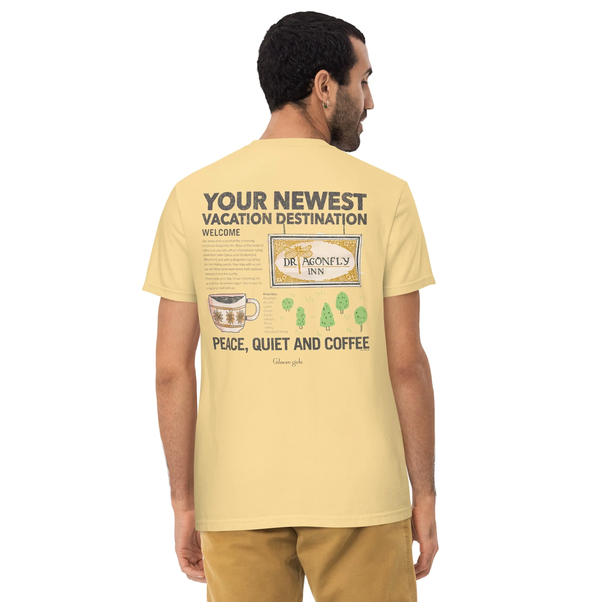 Gilmore Girls Dragonfly Inn Mashup Comfort Colors T-shirt - Image 6