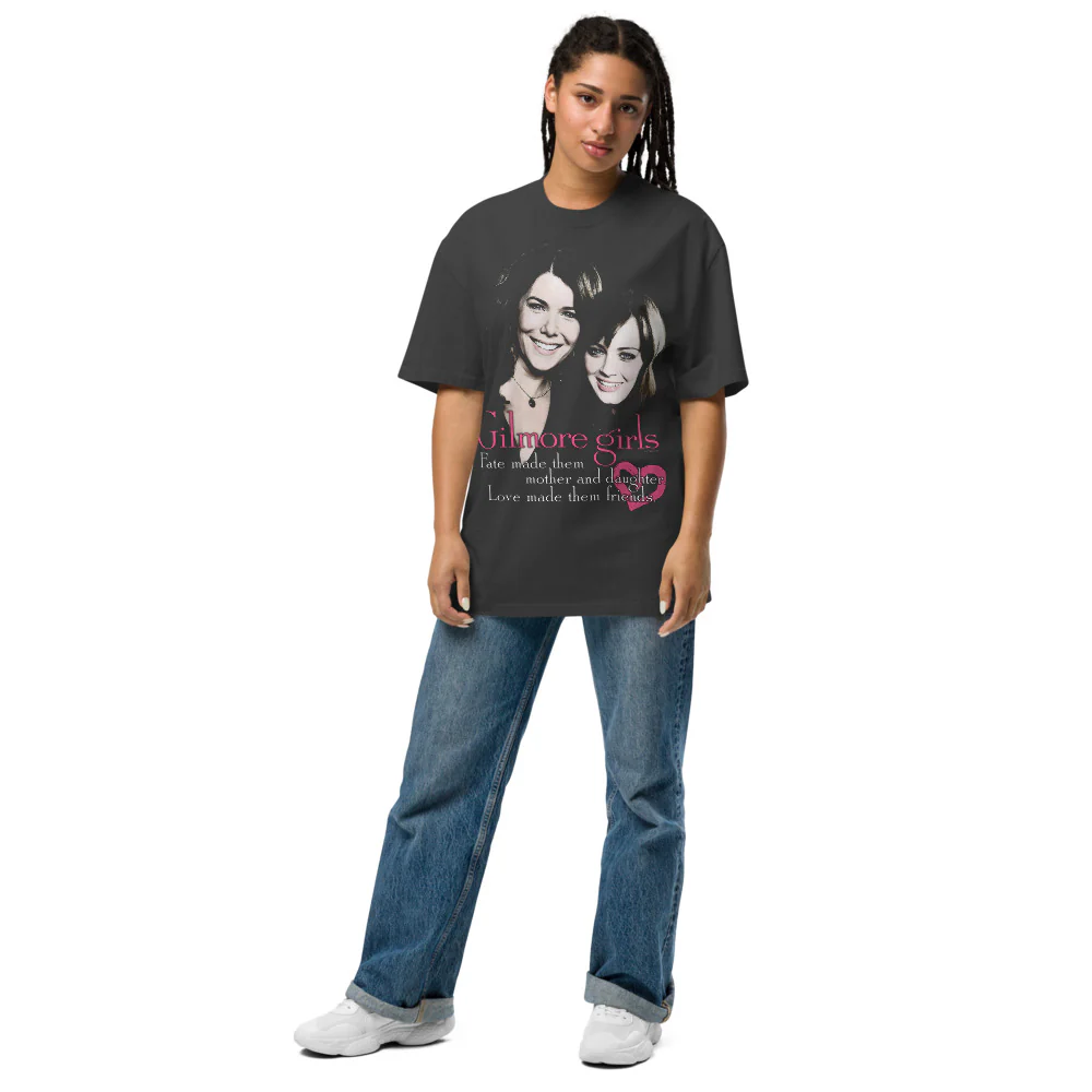Gilmore Girls Love Made Them Friends Oversized Faded T-shirt - Image 2