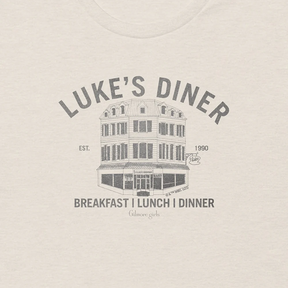 Gilmore Girls Luke's Diner Location Adult T-Shirt - Image 2