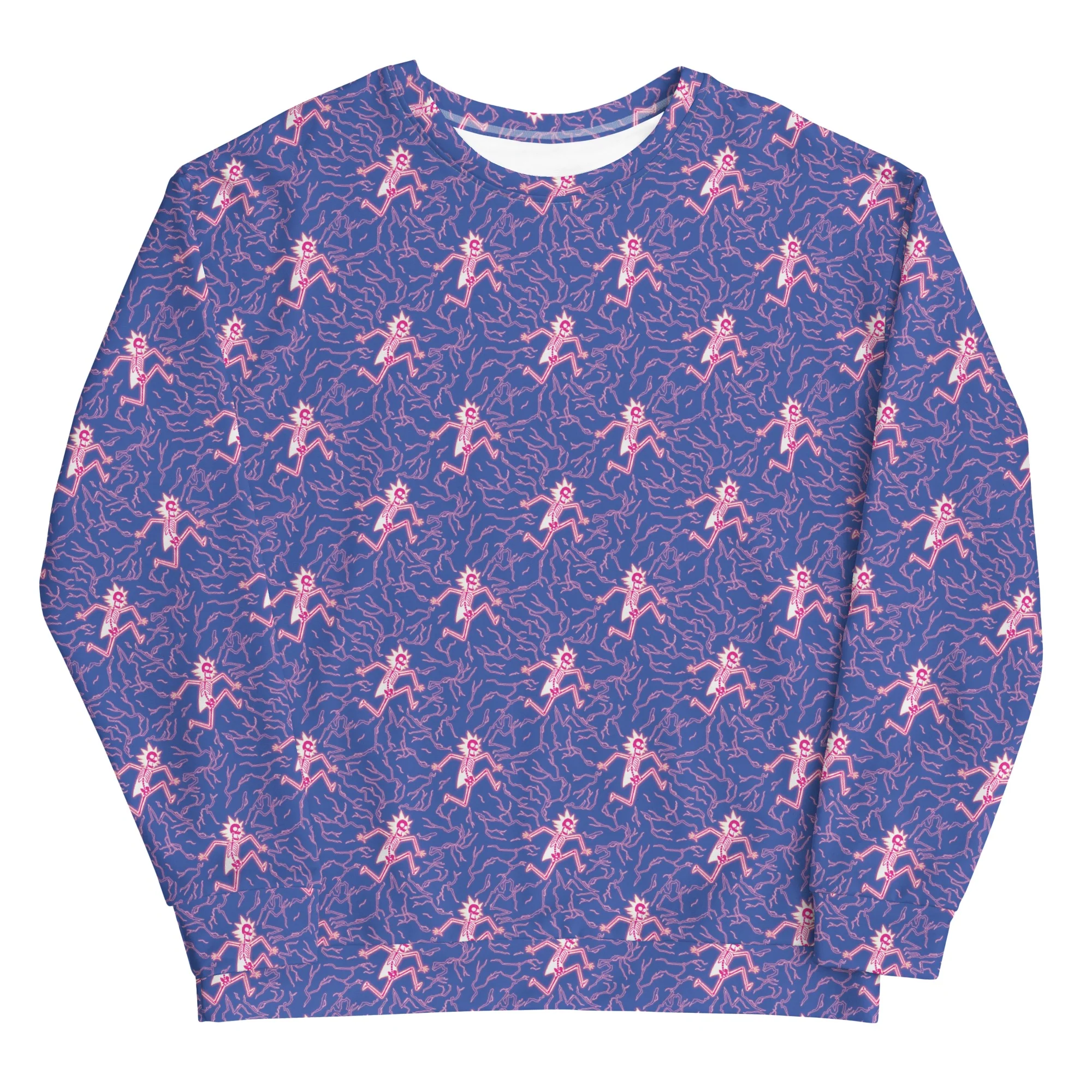Rick and Morty Pattern 41 Unisex Crew Neck Sweatshirt - Image 2