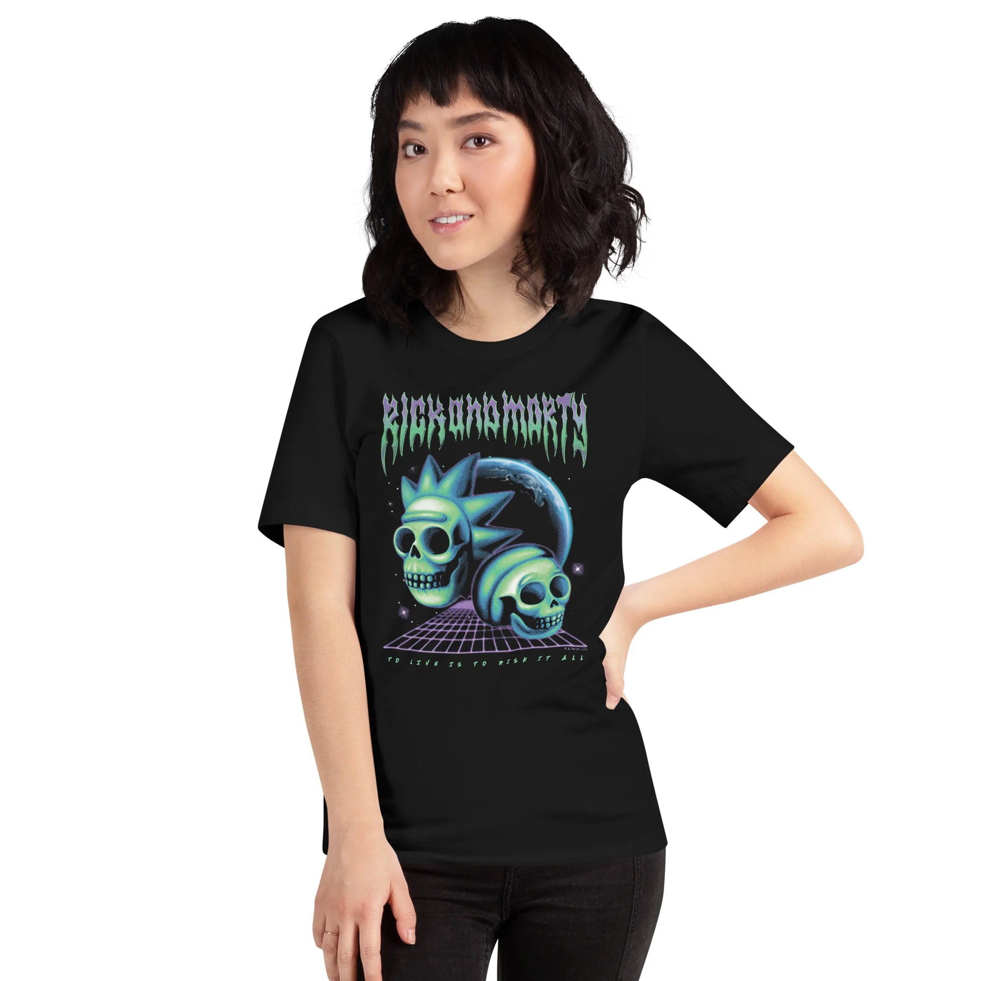 Rick and Morty To Live Is To Risk It All Adult T-Shirt - Image 4