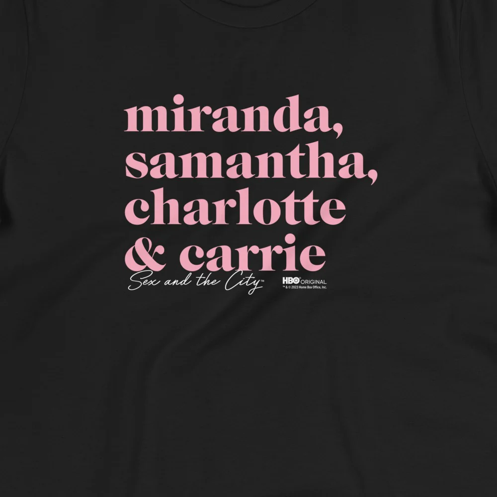 Sex and The City Names Women's T-Shirt - Image 2