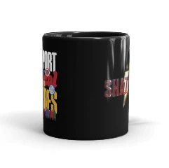 Shazam! Support your local heros Black Mug - Image 3