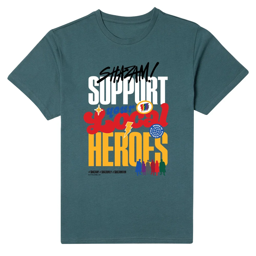 Shazam! Support your local heroes Short Sleeve T-Shirt - Image 3