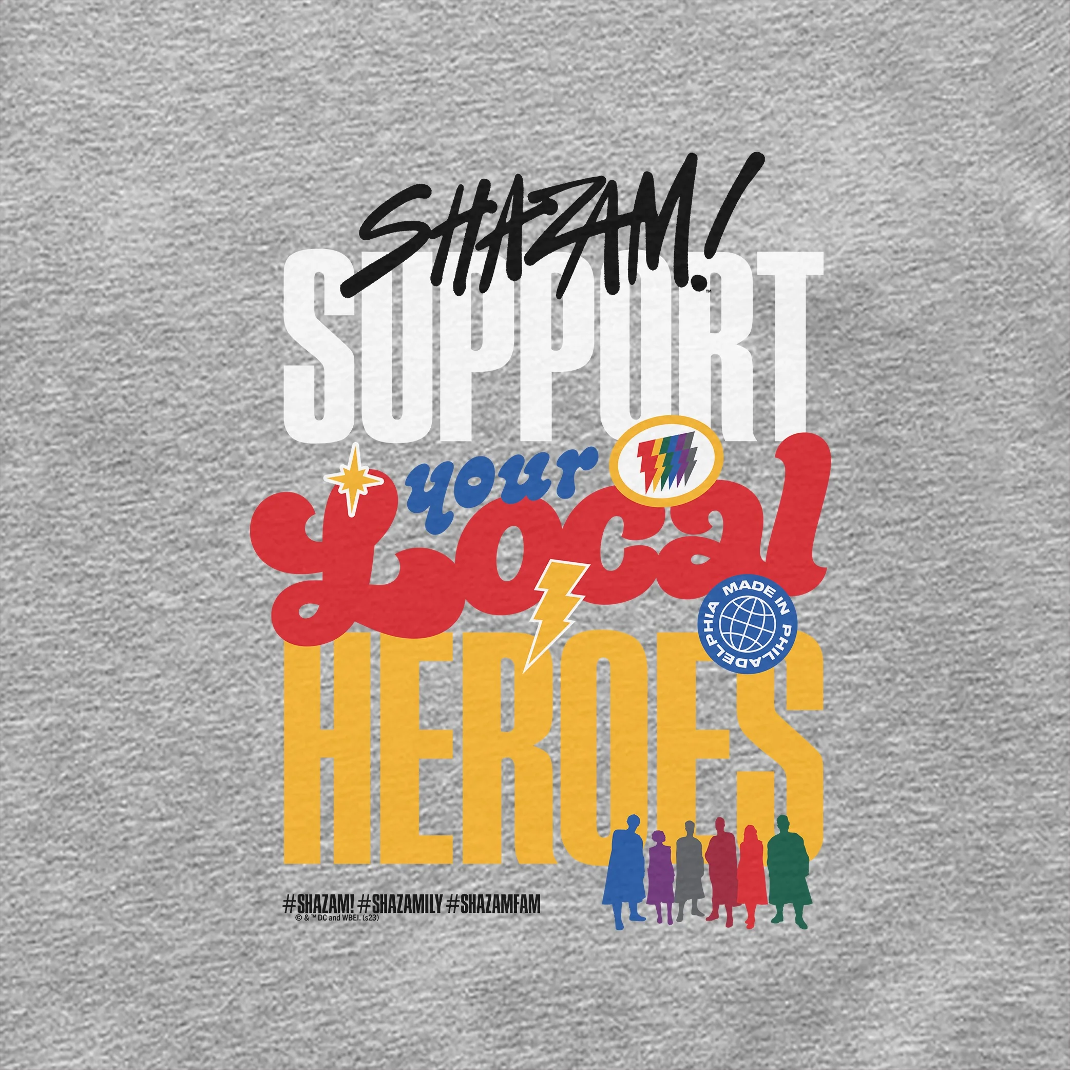 Shazam! Support your local heros Unisex Crewneck Sweatshirt - Image 2