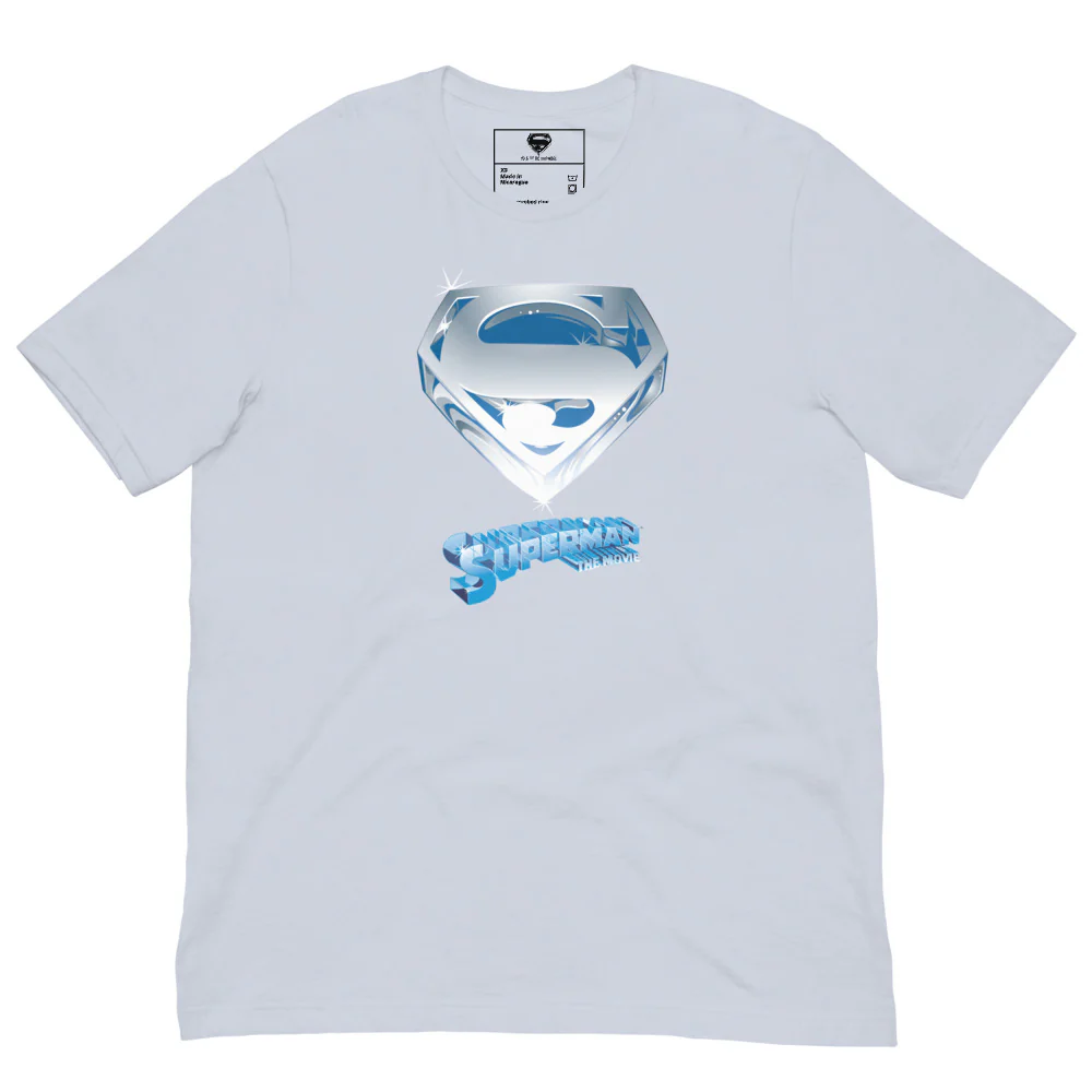 Superman: The Movie Crystal Blue Logo T-Shirt - Image 6