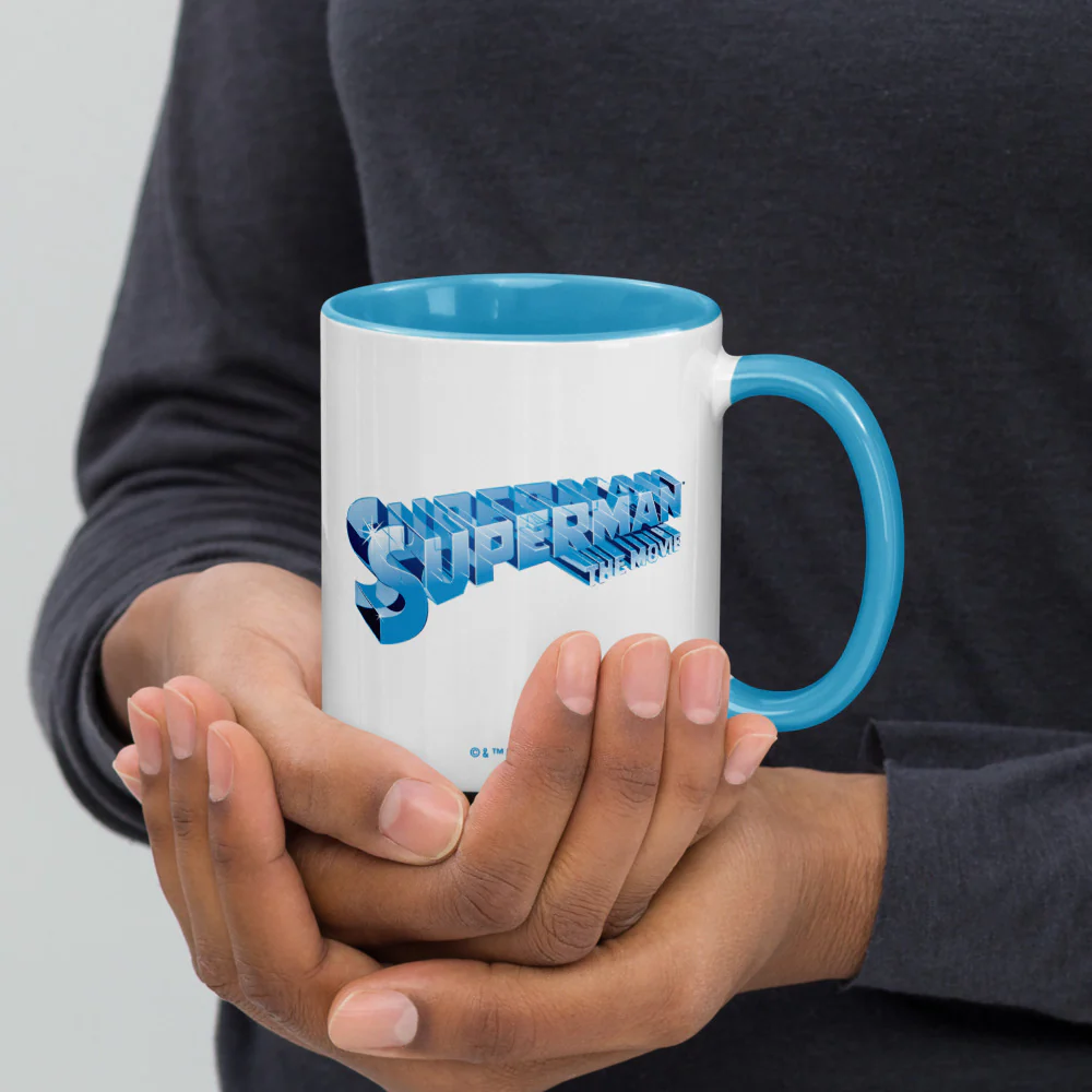 Superman: The Movie Crystal Blue Logo Two-tone Mug - Image 4
