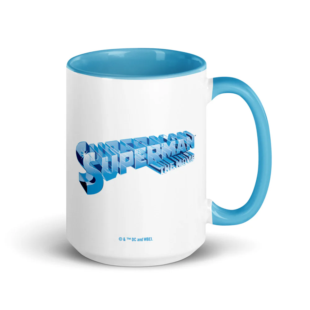 Superman: The Movie Crystal Blue Logo Two-tone Mug - Image 5