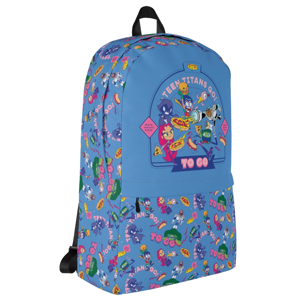 Teen Titans Go Food Pattern Backpack - Image 3