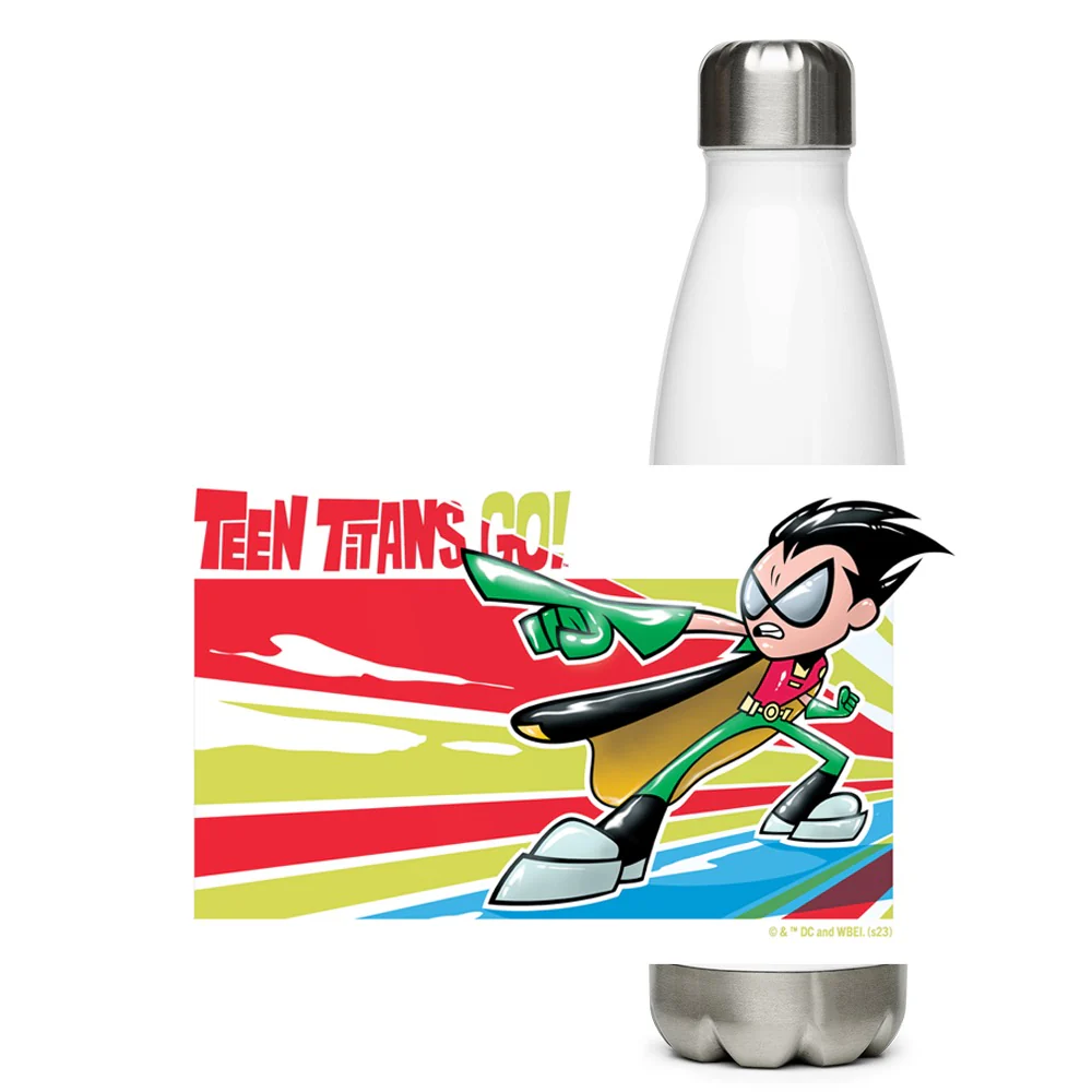 Teen Titans Go Stripes Water Bottle - Image 3