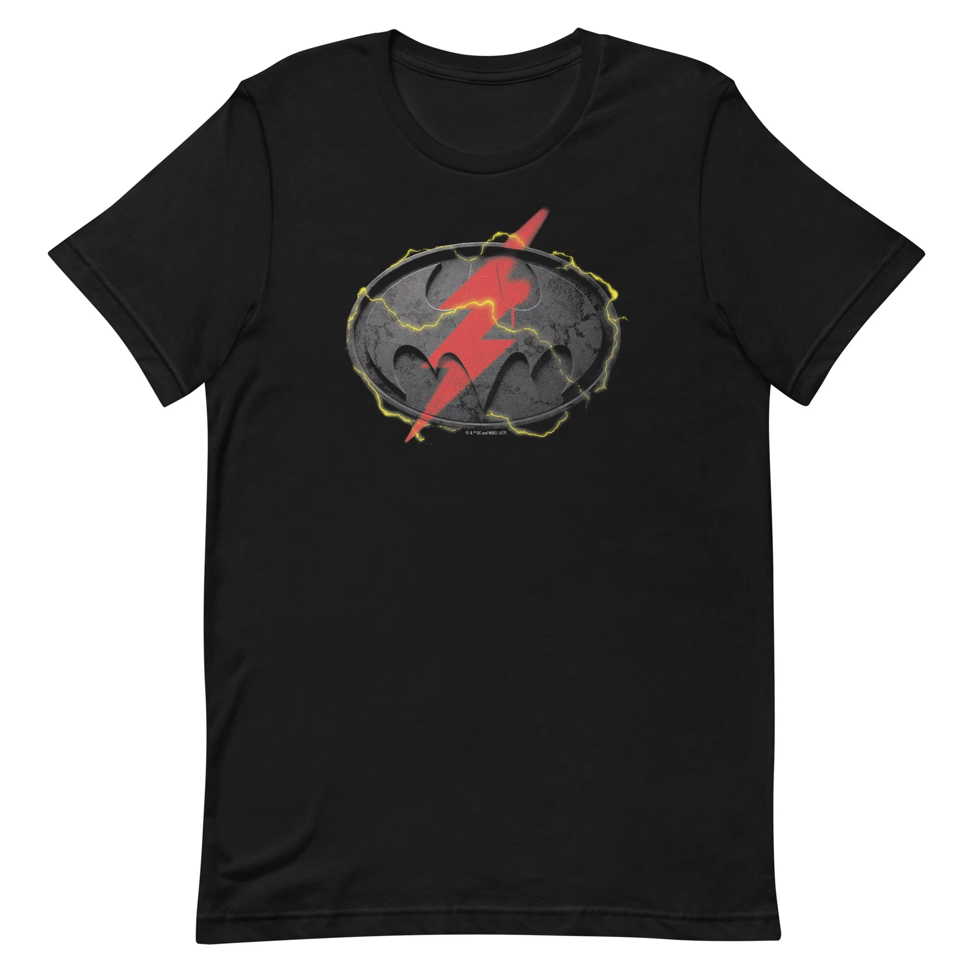 The Flash x Batman Logo Mashup Adult Short Sleeve T-Shirt - Image 5