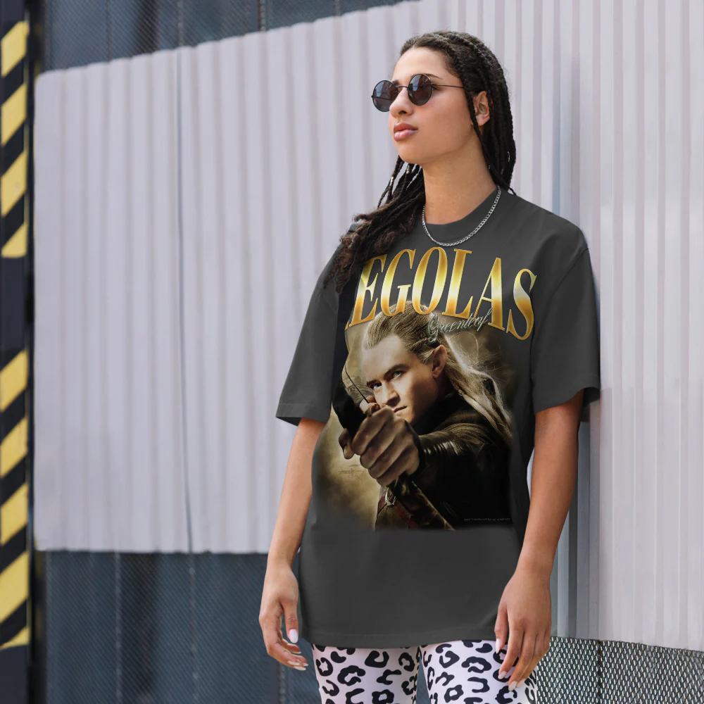 The Hobbit Legolas Oversized Faded T-shirt - Image 3
