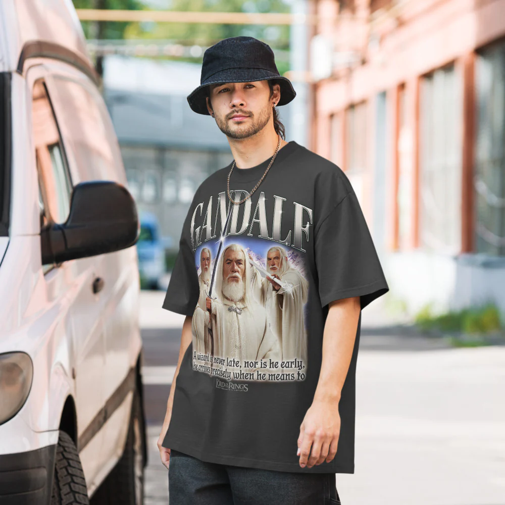 The Lord of the Rings Gandalf Oversized Faded T-shirt - Image 3
