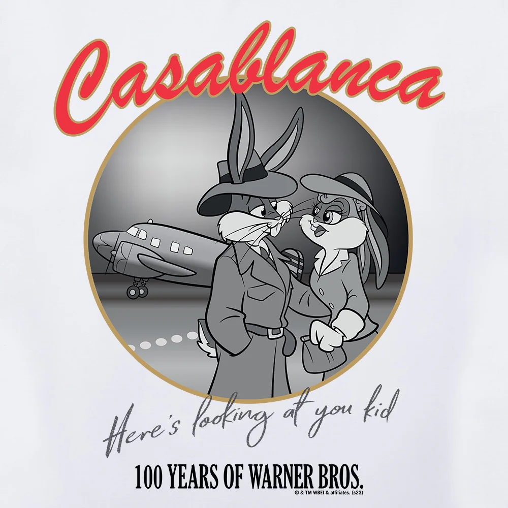 WB 100 Bugs Bunny x Casablanca Adult Short Sleeve T-Shirt - Image 3